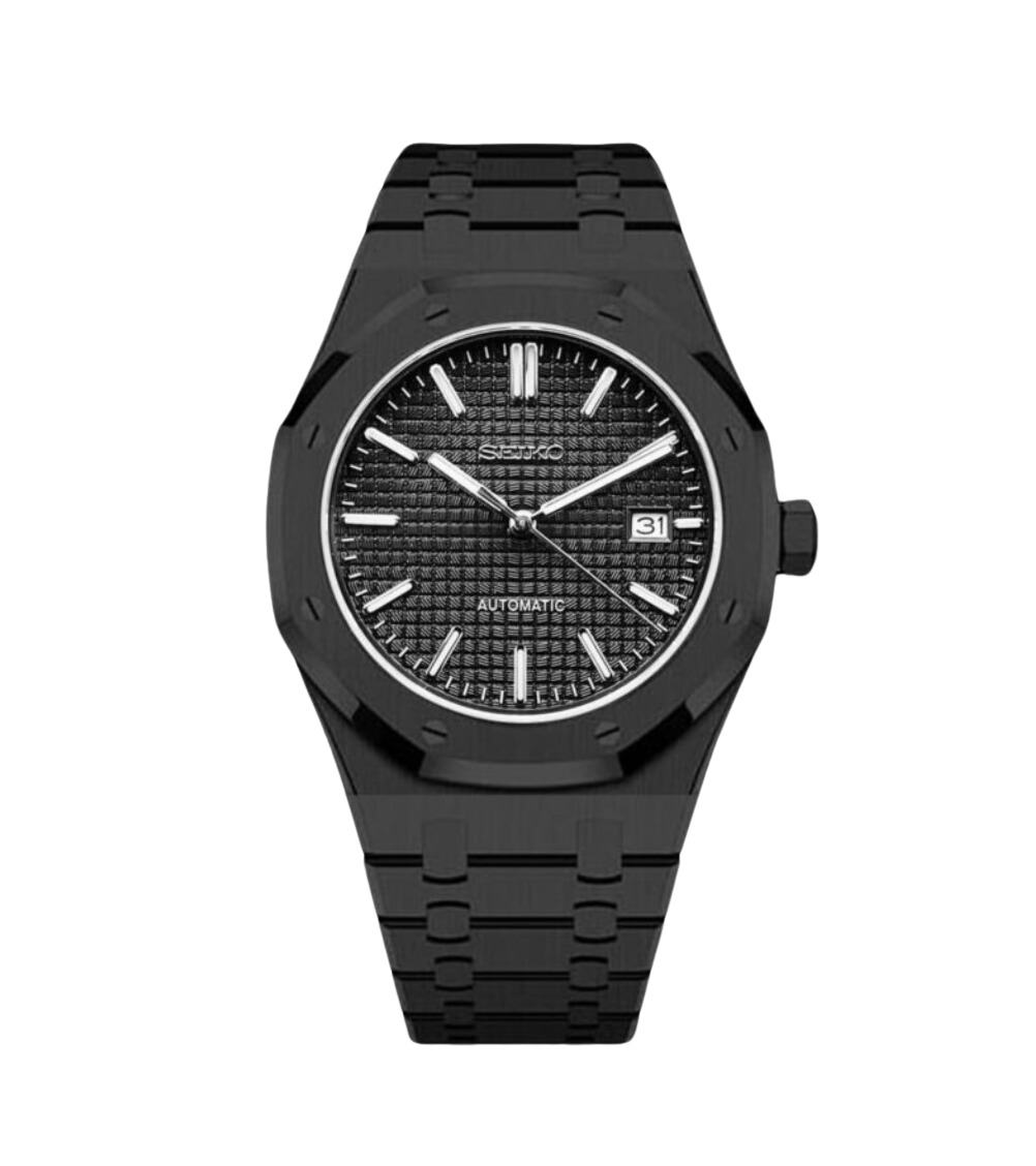 Seiko Mod Royal Oak Black Classic