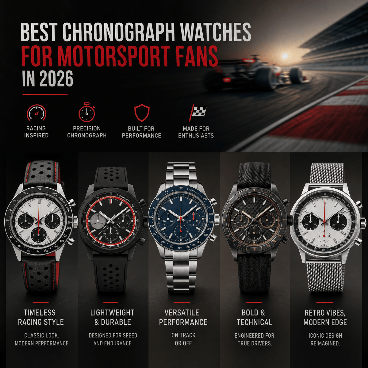 Best Chronograph Watches for Motorsport Fans in 2026 - ZJANI WATCHES
