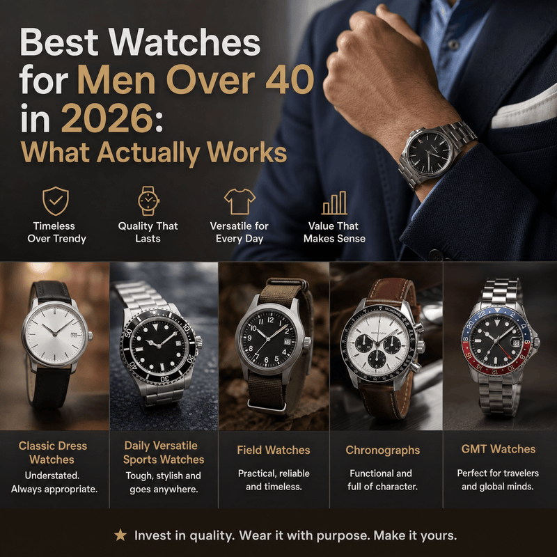 Best Watches for Men Over 40 in 2026: What Actually Works - ZJANI WATCHES