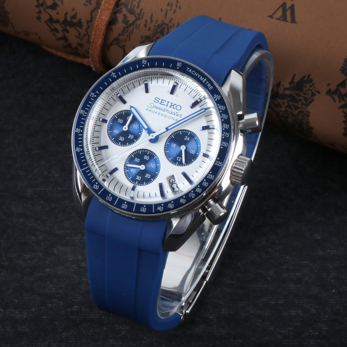 Custom Seiko Mod Blue Speed Watch