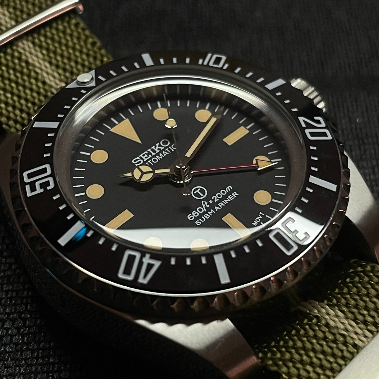 Custom Vintage Milsub GMT 10-50 Bezel Mod - 44MM