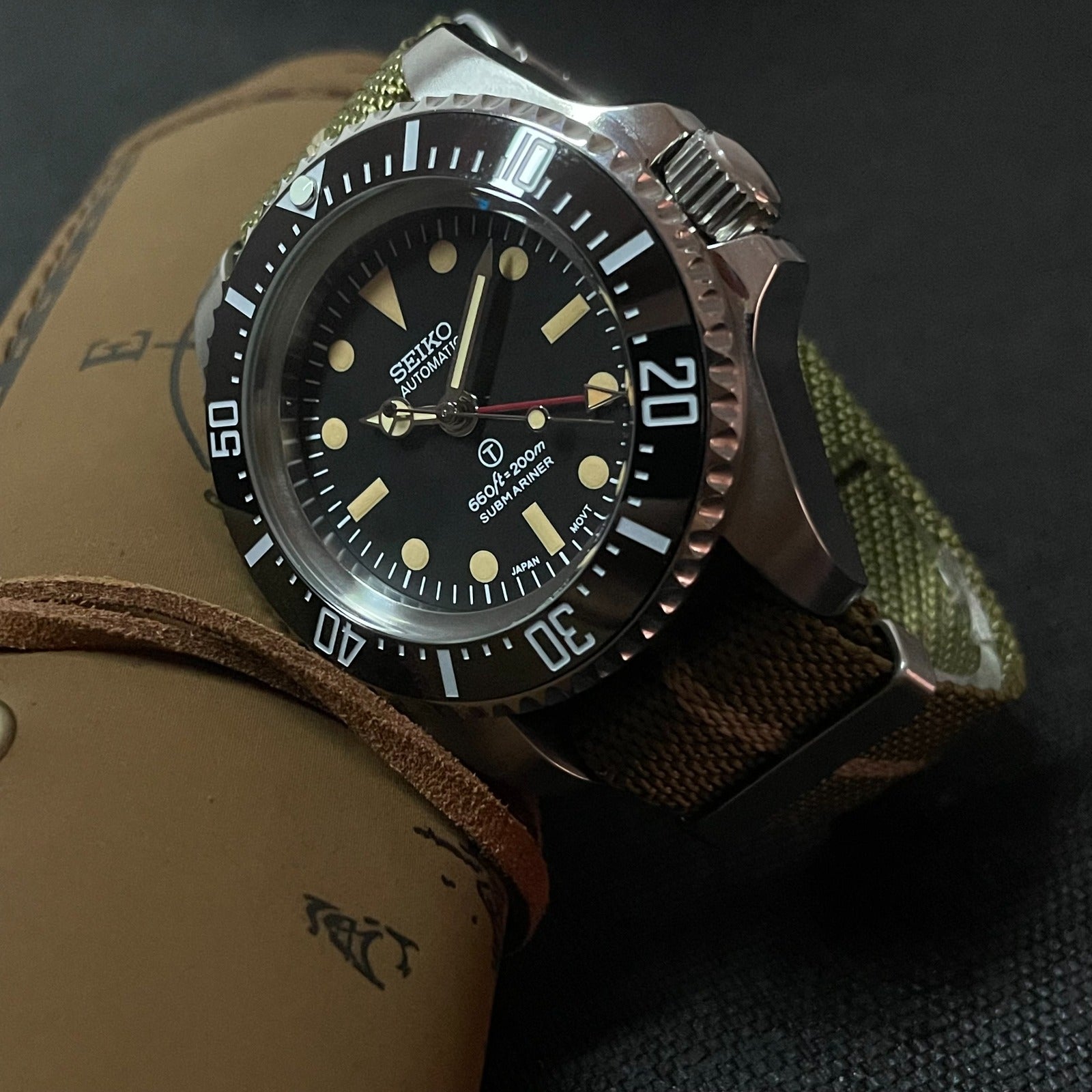 Custom Vintage Milsub GMT 10-50 Bezel Mod - 44MM