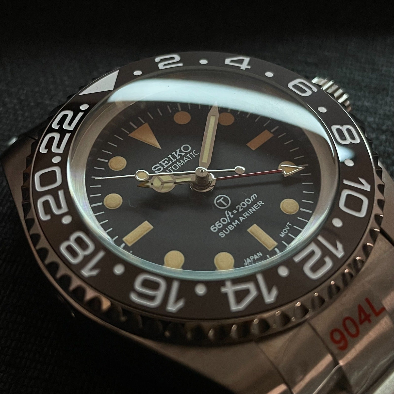 Custom Vintage Milsub GMT JB Mod - 44MM - Steel 904L