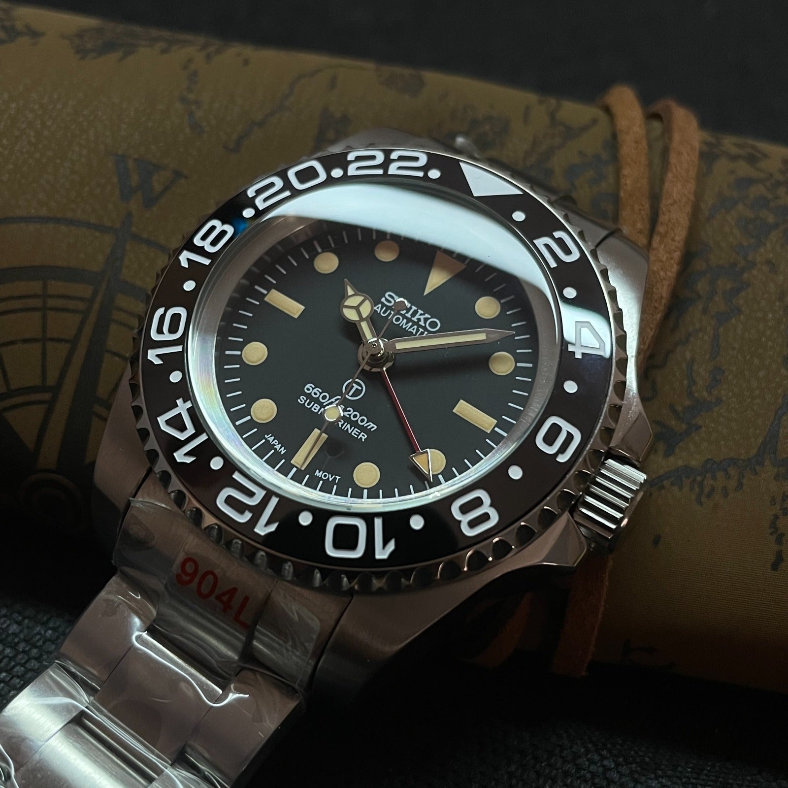 Custom Vintage Milsub GMT JB Mod - 44MM - Steel 904L