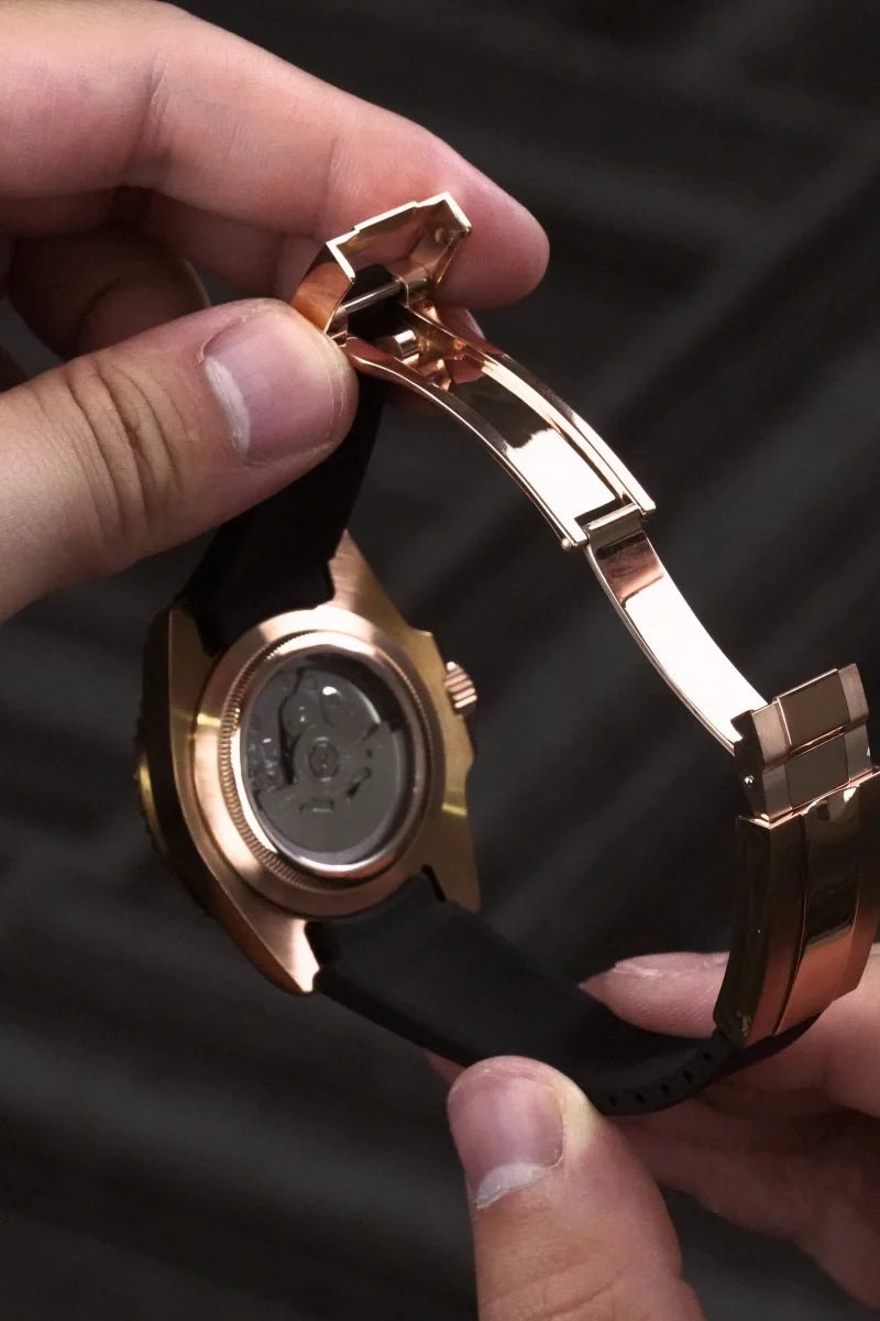 Custom Rose Gold Mod Watch — Seiko NH35 Automatic · Sapphire Crystal · Hand-Assembled - ZJANI WATCHES