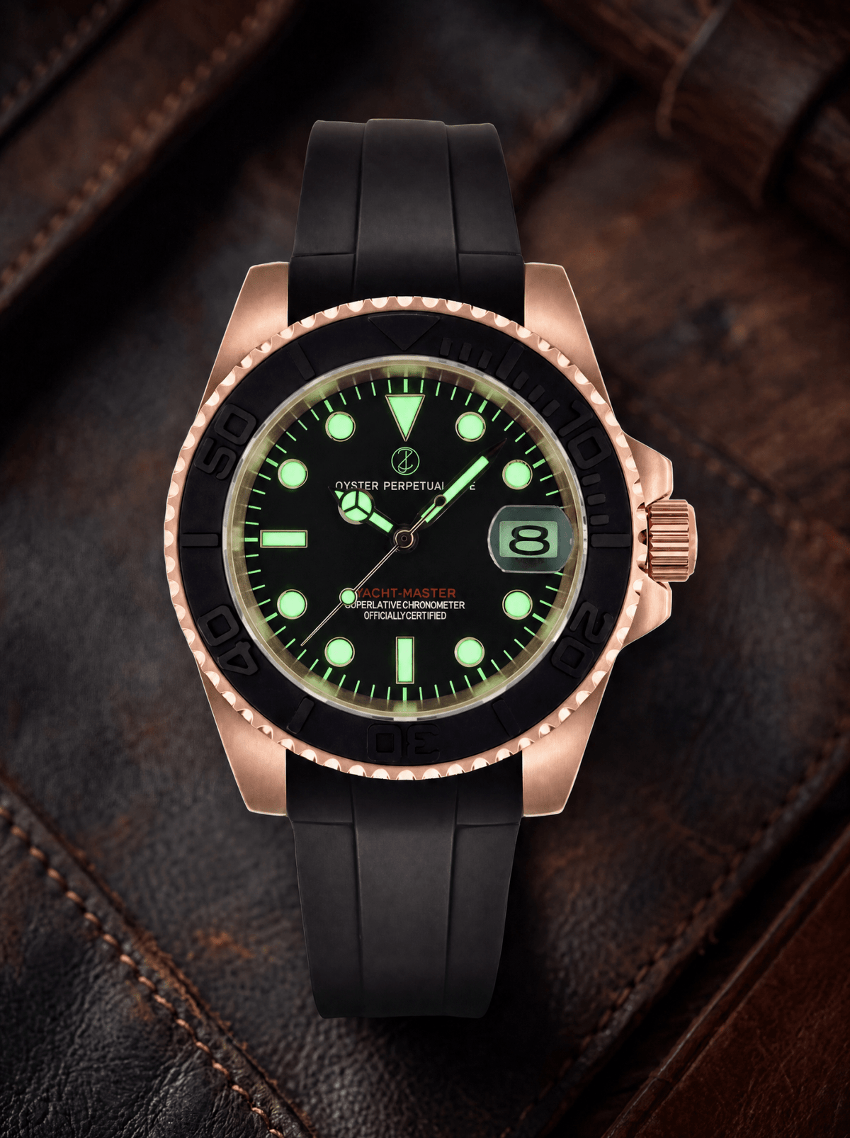 Custom Rose Gold Mod Watch — Seiko NH35 Automatic · Sapphire Crystal · Hand-Assembled - ZJANI WATCHES