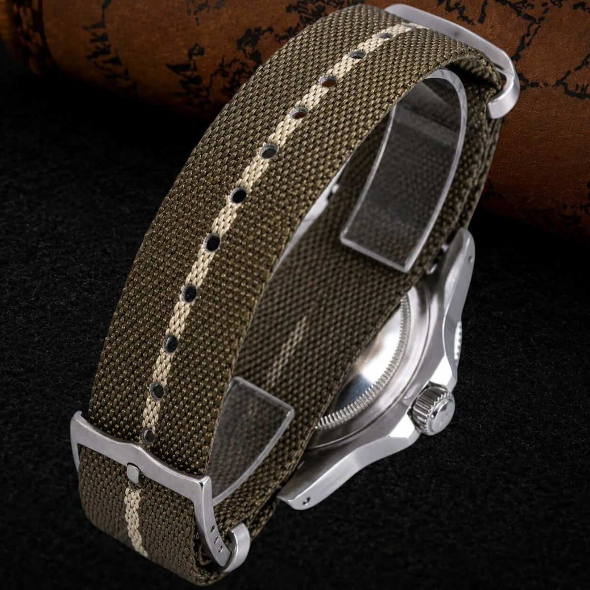 Green Milsub Vintage Mod Watch — NH35 Automatic Movement · Sapphire Crystal · Hand-Assembled - ZJANI WATCHES
