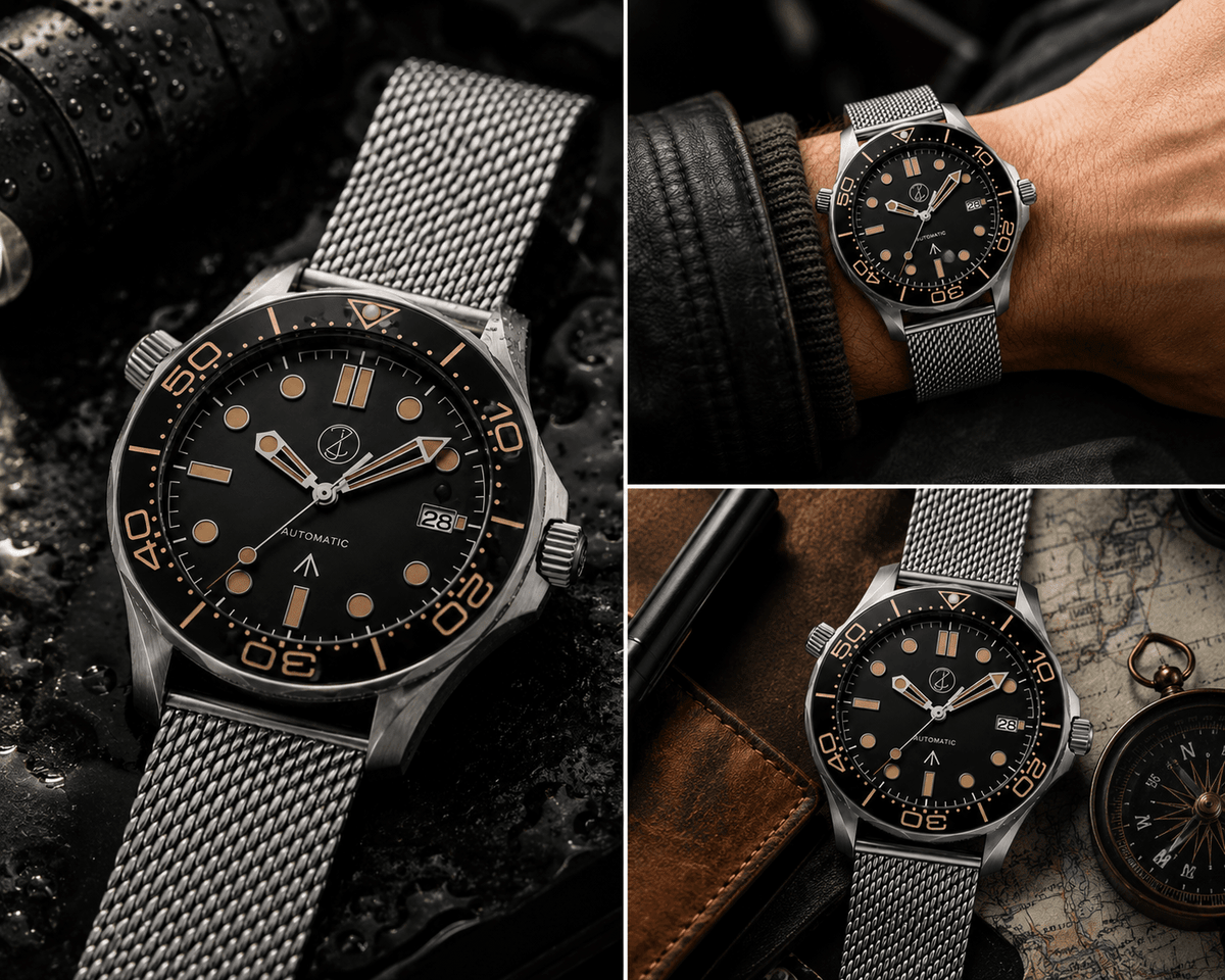 JB Seamaster Mod Watch — NH35 Automatic Movement · Sapphire Crystal · Hand-Assembled - ZJANI WATCHES
