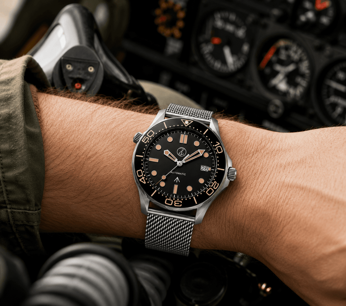 JB Seamaster Mod Watch — NH35 Automatic Movement · Sapphire Crystal · Hand-Assembled - ZJANI WATCHES