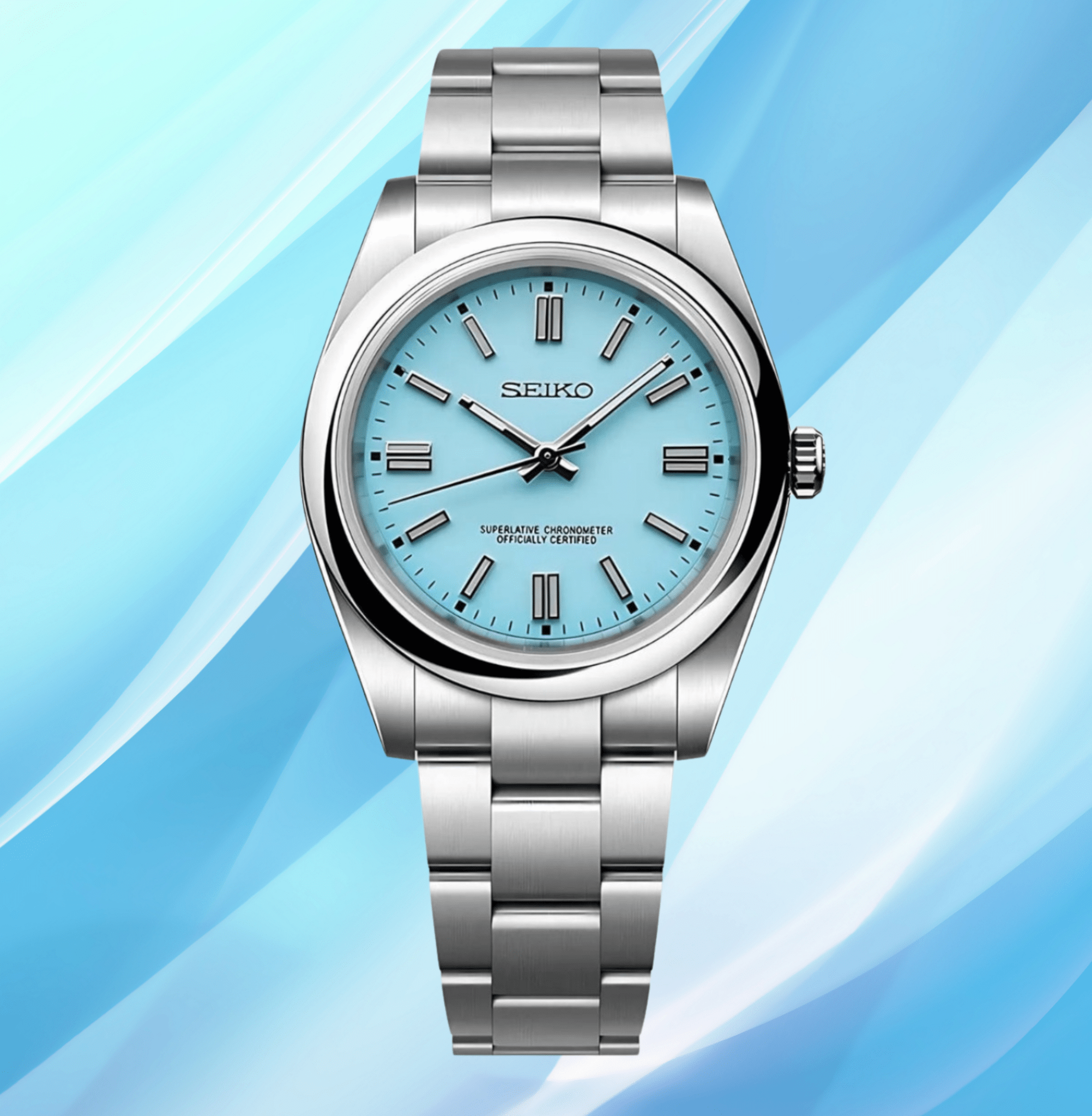 Seiko Mod Datejust Oyster Tiffany Blue