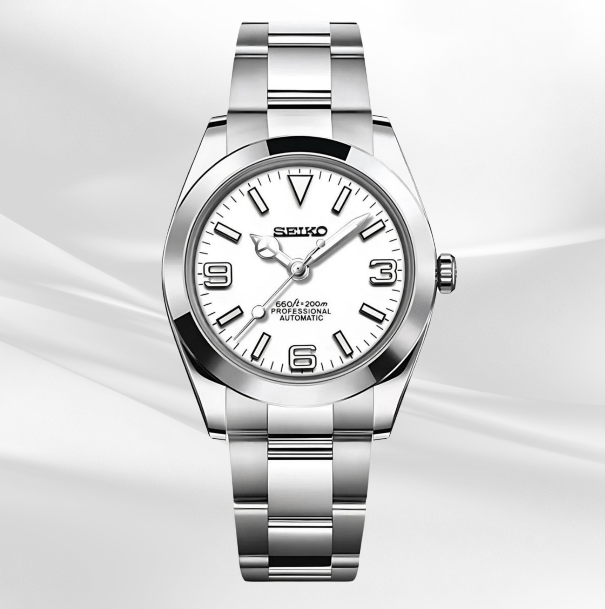 Seiko Mod Datejust Oyster White