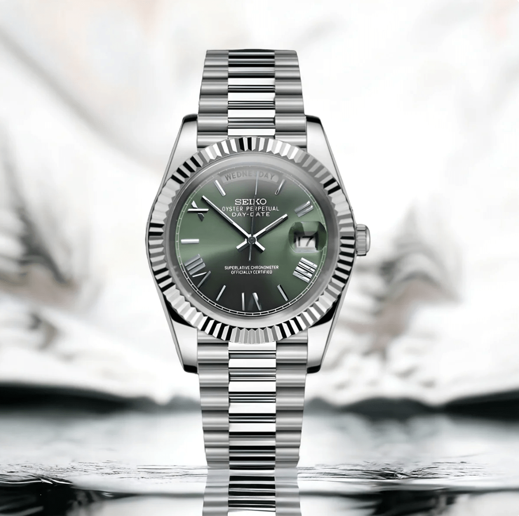 Seiko Mod Day-Date Olive Green