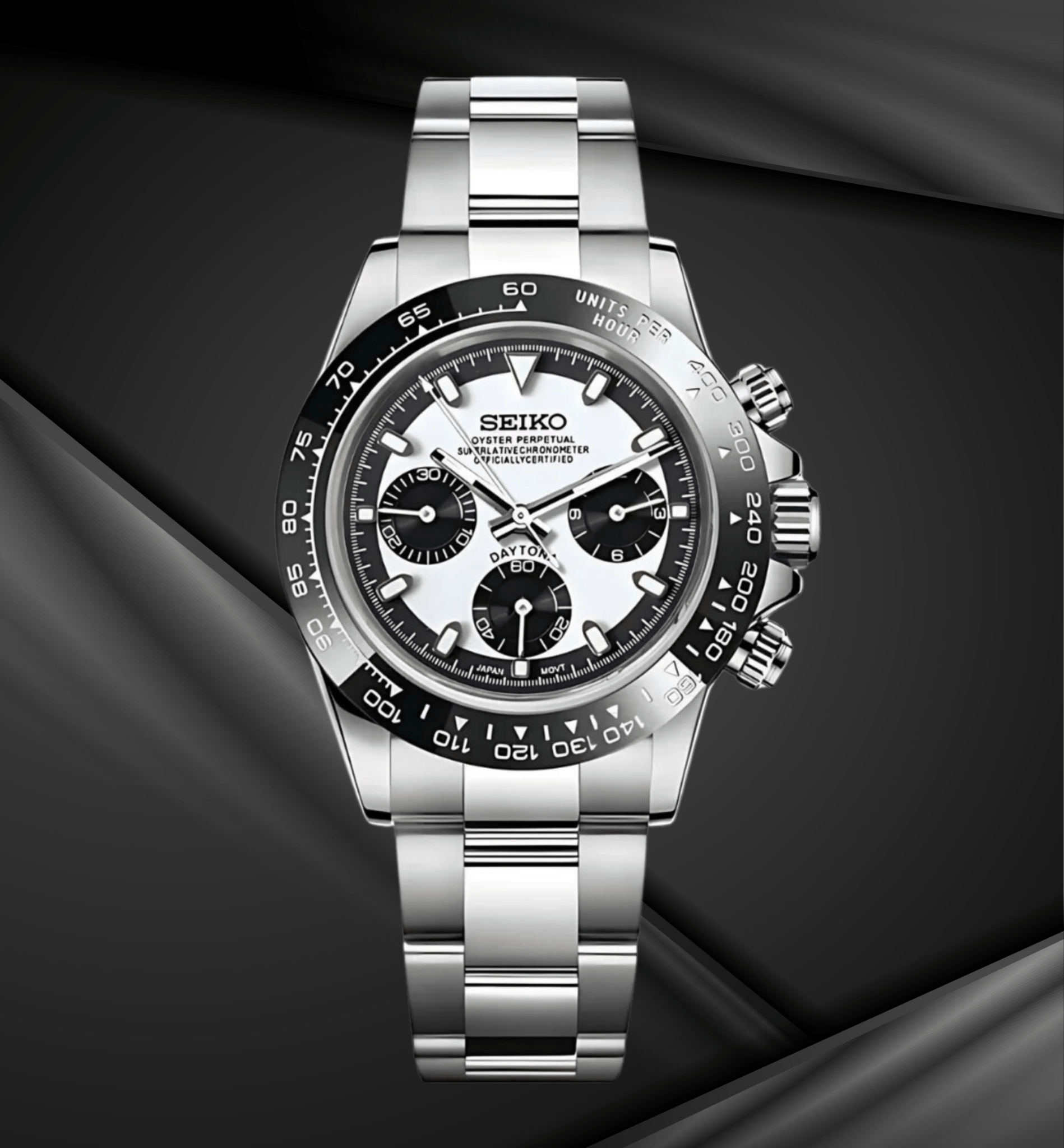Seiko Mod Daytona White Ceramic