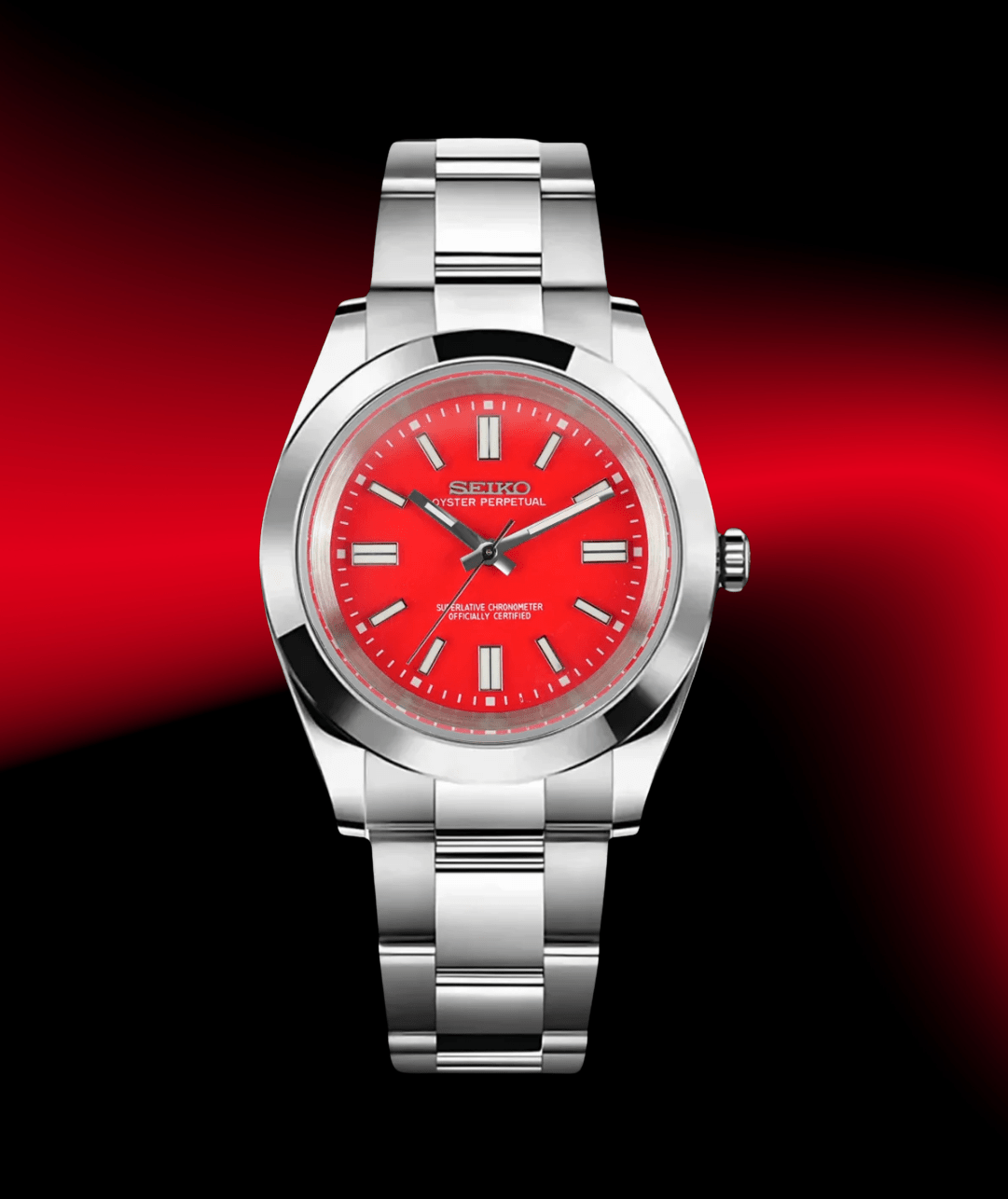 Seiko Mod Oyster Perpetual Red