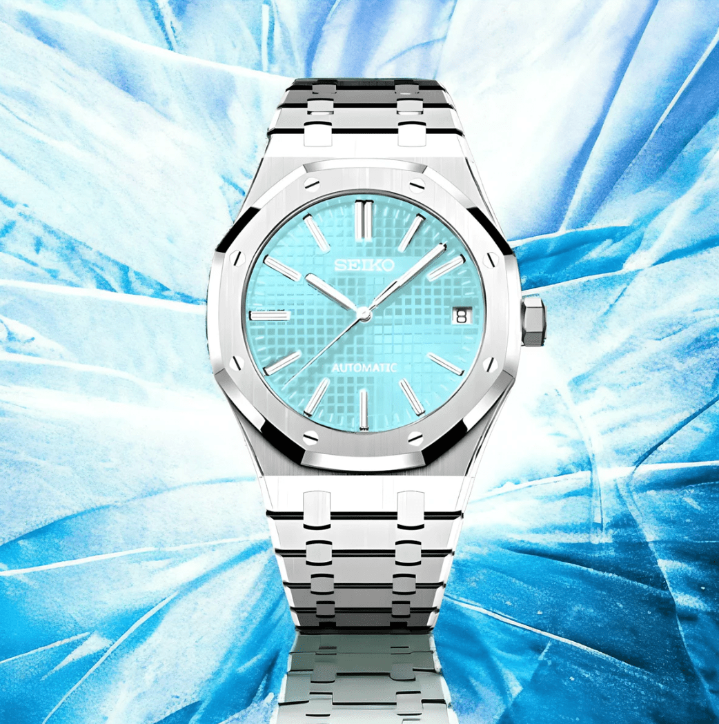 Seiko Mod Royal Oak Light Blue