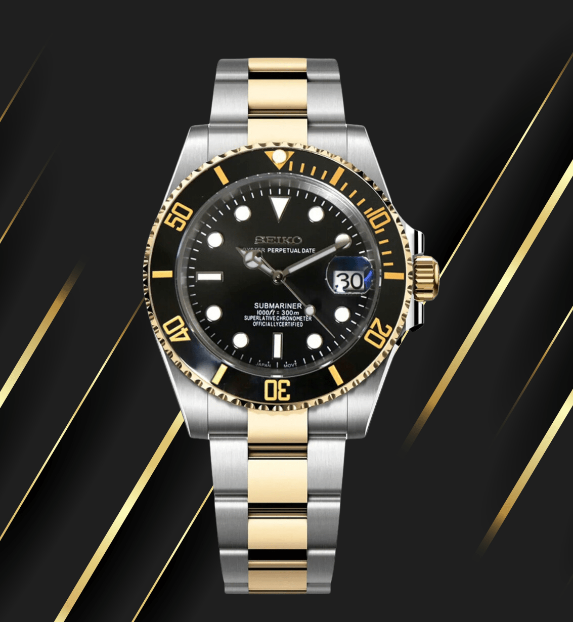 Seiko Mod Submariner Two Tone