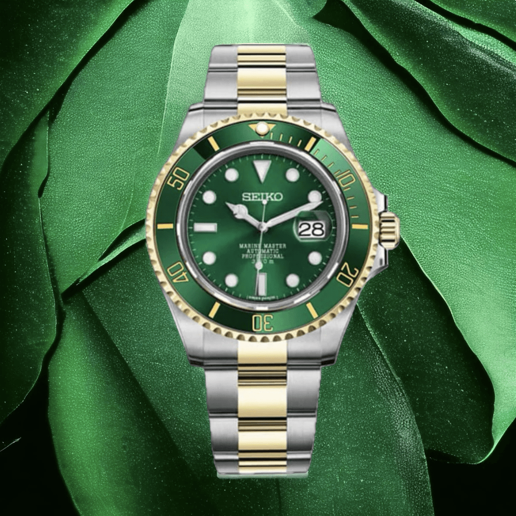 Seiko Mod Submariner Two tone Green